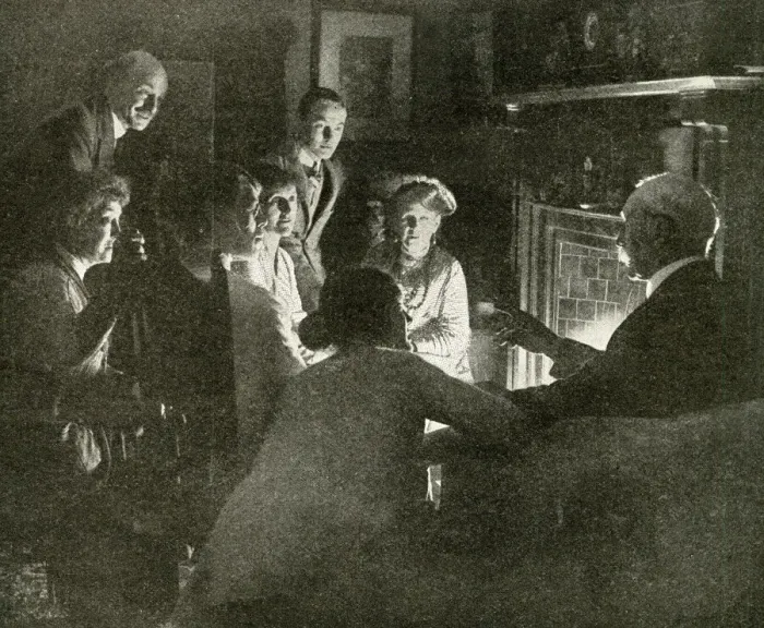 Framed Print : Typical English family gathered around the fireside Framed Print : Typical English family gathered around the fireside