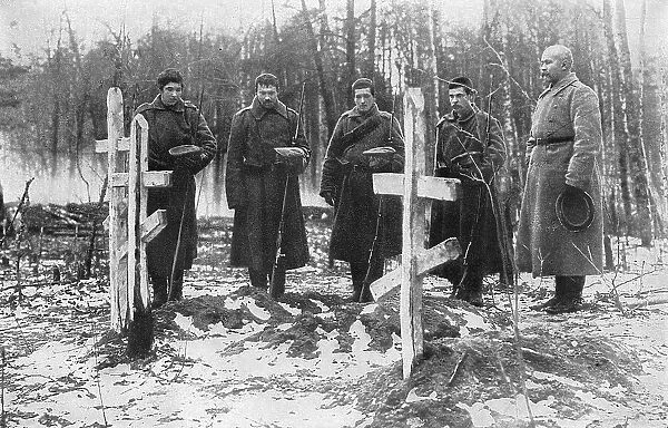Typical graves of Russian soldiers, Russia, WW1