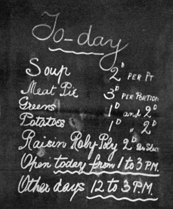 Framed Print : Typical menu at a communal kitchen, WW1 Framed Print : Typical menu at a communal kitchen, WW1