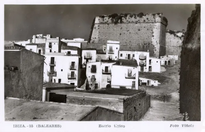 Framed Print : Typical street in Ibiza, Balearic Islands, Spain Framed Print : Typical street in Ibiza, Balearic Islands, Spain