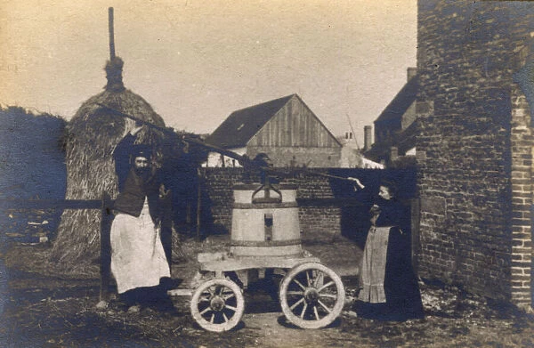 Typical Victorian manual parish water supply on wheels