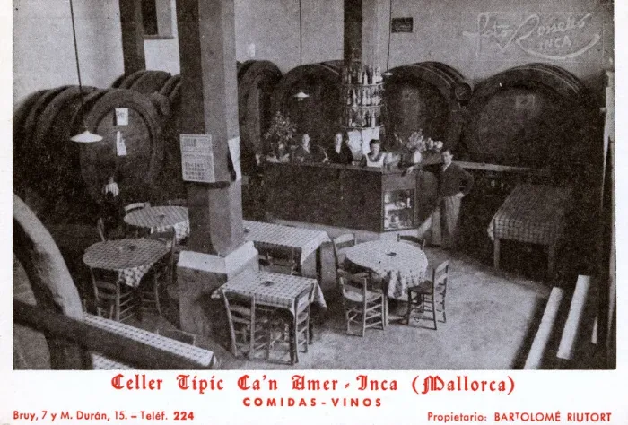 Framed Print : Typical wine bar and cafe, Can Amer, Inca, Majorca, Spain Framed Print : Typical wine bar and cafe, Can Amer, Inca, Majorca, Spain