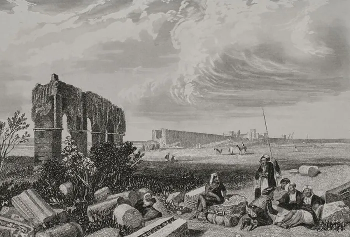 Framed Print : Tyre (currently in Lebanese territory). Engraving by Aubert Framed Print : Tyre (currently in Lebanese territory). Engraving by Aubert