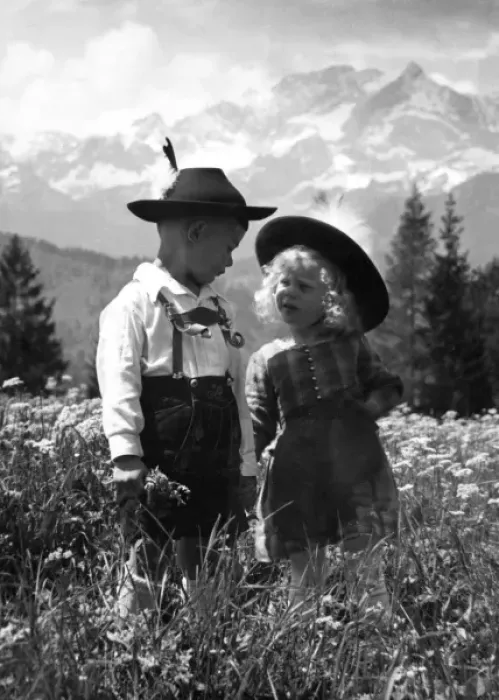 Framed Print : Tyrolean Children Framed Print : Tyrolean Children