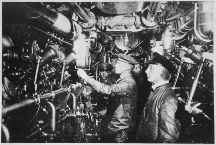 Framed Print : U-Boat Motor Room Framed Print : U-Boat Motor Room