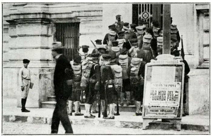Framed Print : U. S. Marines from naval ship Florida Occupy Post Office Framed Print : U. S. Marines from naval ship Florida Occupy Post Office
