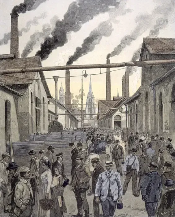 Framed Print : Uckingen Ironworks / 1899 Framed Print : Uckingen Ironworks / 1899