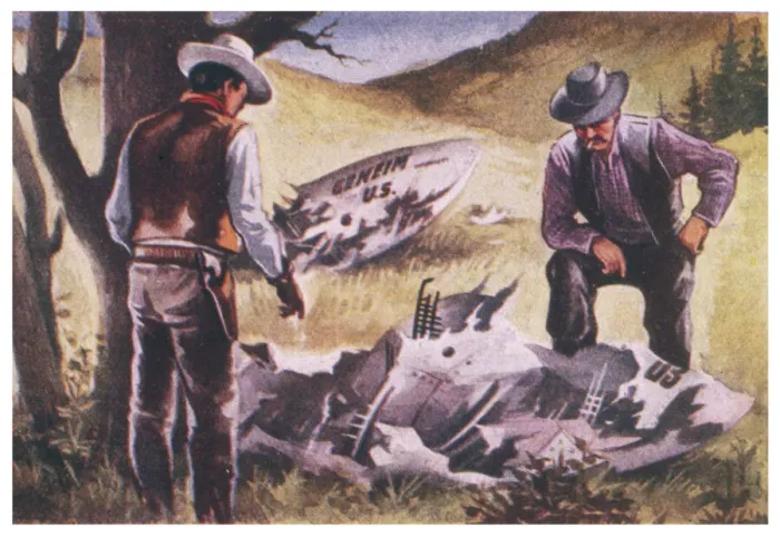 Framed Print : UFO crash at Roswell, New Mexico Framed Print : UFO crash at Roswell, New Mexico