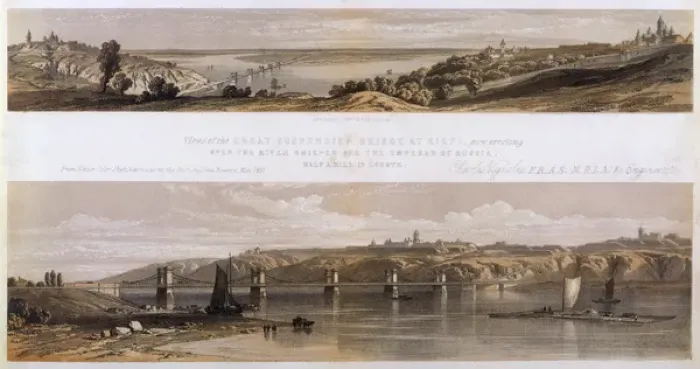 Framed Print : Ukraine / Kiev / Bridge 19C Framed Print : Ukraine / Kiev / Bridge 19C