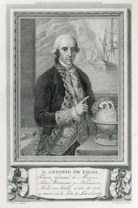 Framed Print : ULLOA, Antonio de (1716-1795). Engraving Framed Print : ULLOA, Antonio de (1716-1795). Engraving