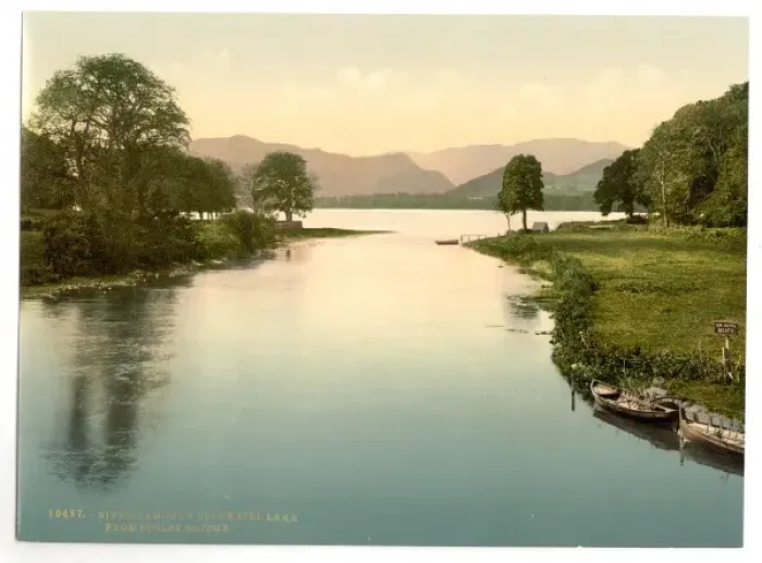 Framed Print : Ullswater and River Eamont from Pooley Bridge, Lake District Framed Print : Ullswater and River Eamont from Pooley Bridge, Lake District