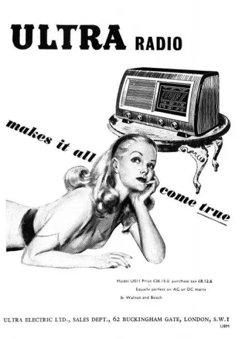 Framed Print : Ultra Radio advert Framed Print : Ultra Radio advert