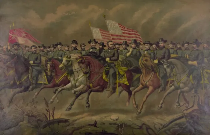 Framed Print : Ulysses S. Grant and his Generals on horseback Framed Print : Ulysses S. Grant and his Generals on horseback