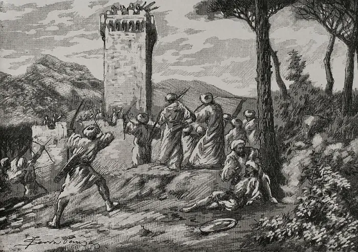 Framed Print : Umar ibn Hafsun (c. 846-918). Andalusi rebel against Framed Print : Umar ibn Hafsun (c. 846-918). Andalusi rebel against