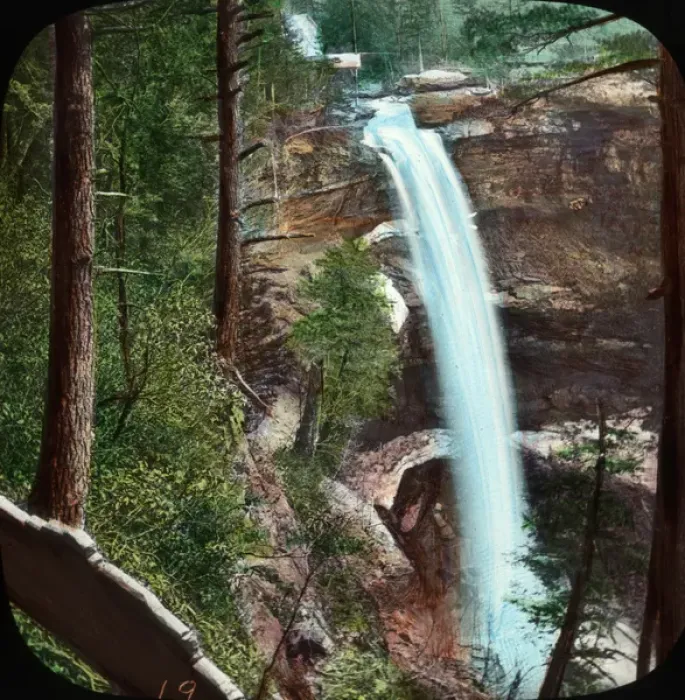 Framed Print : Unattributed waterfall - NY State, USA Framed Print : Unattributed waterfall - NY State, USA