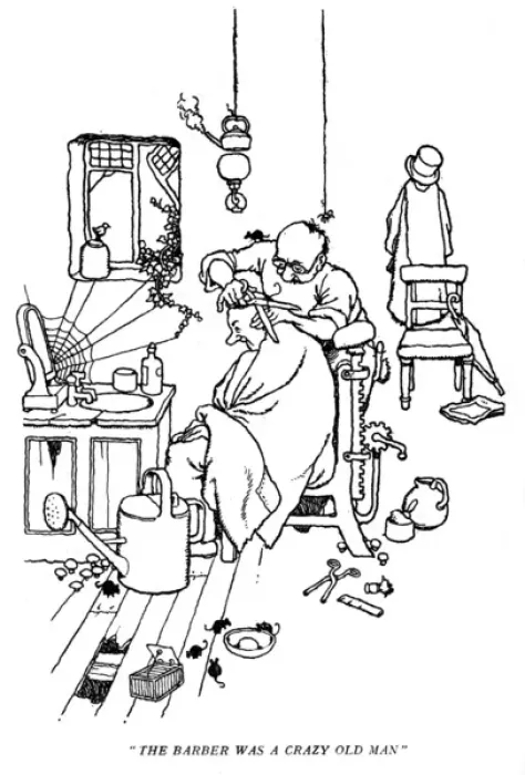 Framed Print : Uncle Lubin, illustration by William Heath Robinson Framed Print : Uncle Lubin, illustration by William Heath Robinson