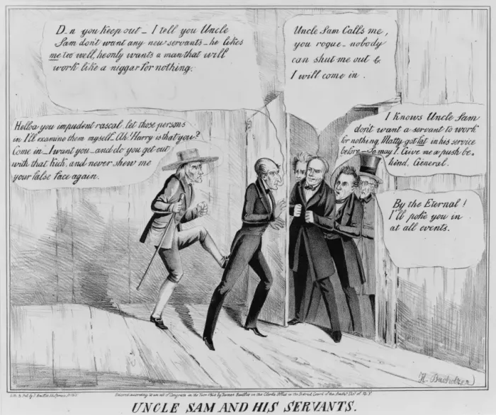 Framed Print : Uncle Sam and his servants Framed Print : Uncle Sam and his servants