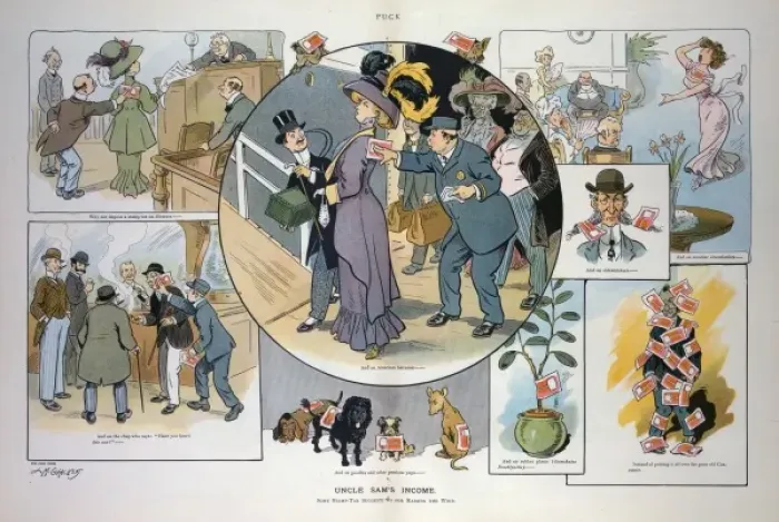 Framed Print : Uncle Sams income