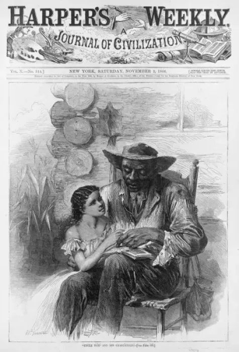 Framed Print : Uncle Tom and his grandchild Framed Print : Uncle Tom and his grandchild