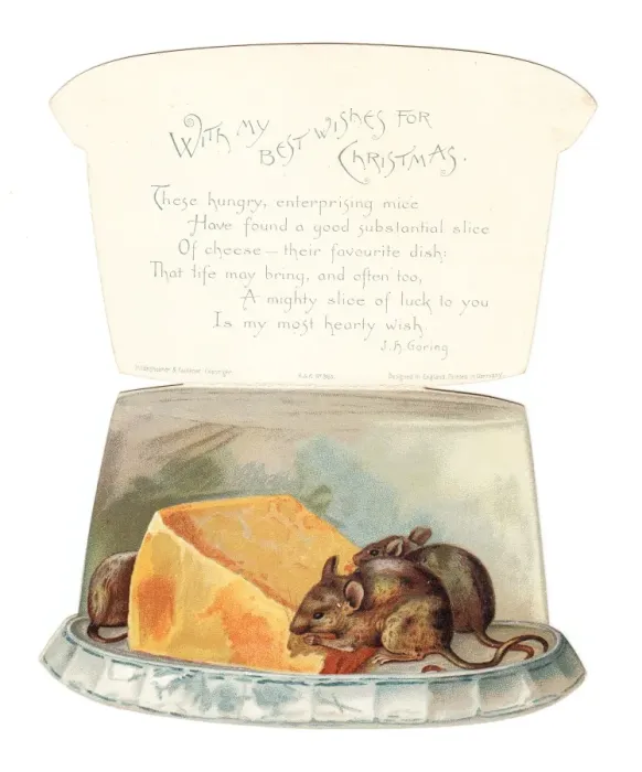Framed Print : Uncovered cheese dish on a cutout Christmas card Framed Print : Uncovered cheese dish on a cutout Christmas card