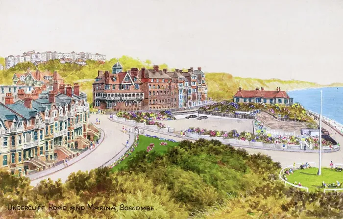 Framed Print : Undercliff Road and Marina, Boscombe, Dorset Framed Print : Undercliff Road and Marina, Boscombe, Dorset