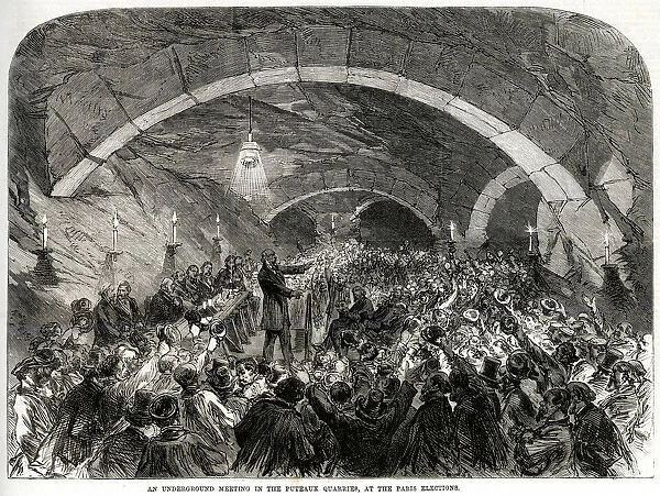 Underground Meeting in the Puteaux Quarries, Paris 1869