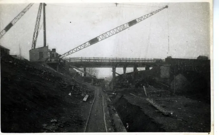Framed Print : Underground Railway Construction, Leytonstone, London Framed Print : Underground Railway Construction, Leytonstone, London