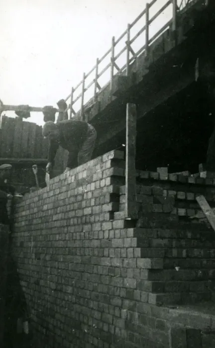 Framed Print : Underground Railway Construction, Leytonstone, London Framed Print : Underground Railway Construction, Leytonstone, London