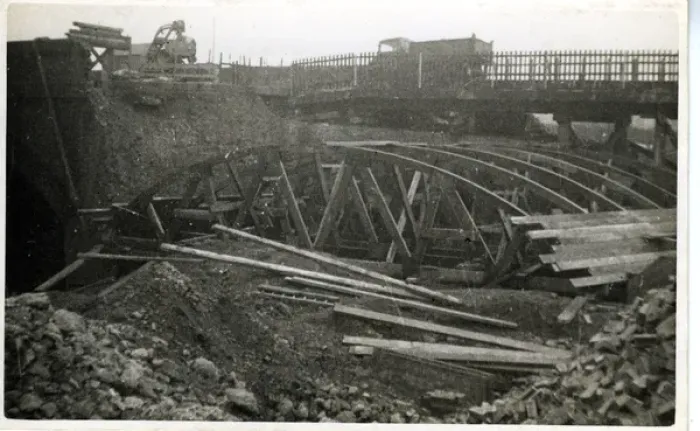 Framed Print : Underground Railway Construction, Leytonstone, London Framed Print : Underground Railway Construction, Leytonstone, London