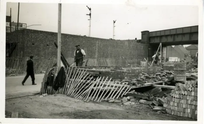 Framed Print : Underground Railway Construction, Hainault, London Framed Print : Underground Railway Construction, Hainault, London