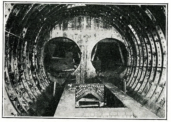 Underground railway station under construction