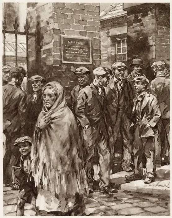 Framed Print : Unemployed Lancashire manufacturers 1932 Framed Print : Unemployed Lancashire manufacturers 1932