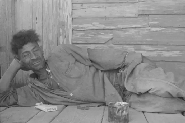 Framed Print : Unemployed trapper, Plaquemines Parish, Louisiana Framed Print : Unemployed trapper, Plaquemines Parish, Louisiana