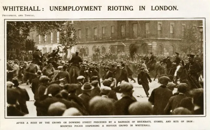 Framed Print : Unemployment rioting in Whithall Framed Print : Unemployment rioting in Whithall