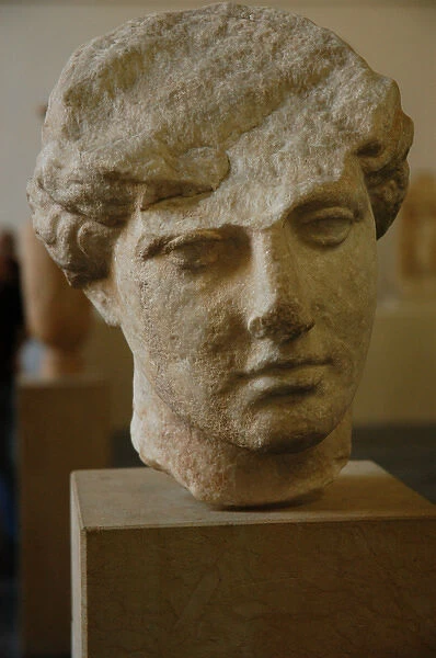 Unfinished bust of woman. 5th century BC. Greece