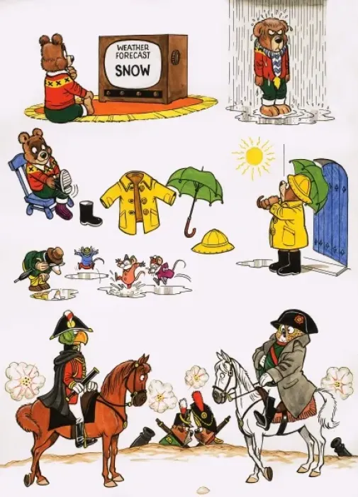 Framed Print : Unidentified cartoons Framed Print : Unidentified cartoons
