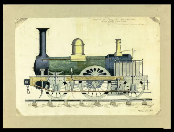 Framed Print : Unidentified locomotive no 11257, side elevation Framed Print : Unidentified locomotive no 11257, side elevation