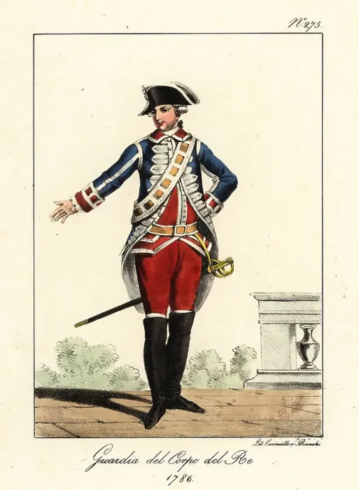 Framed Print : Uniform of the Life Guards, the King of France's Household Caval Framed Print : Uniform of the Life Guards, the King of France's Household Caval