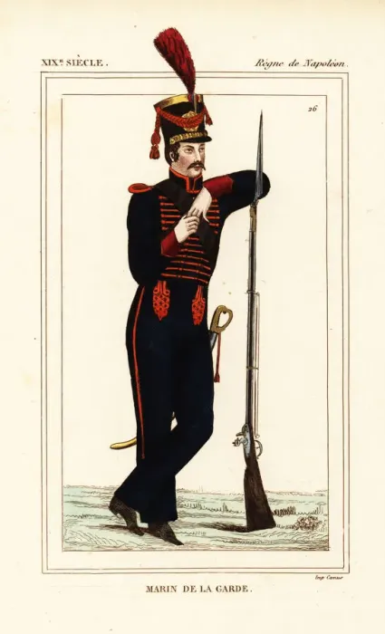 Framed Print : Uniform of a Marine of the Guard, Marin de Framed Print : Uniform of a Marine of the Guard, Marin de