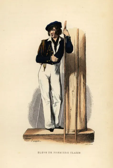 Framed Print : Uniform of a naval student of the first grade, 1844 Framed Print : Uniform of a naval student of the first grade, 1844