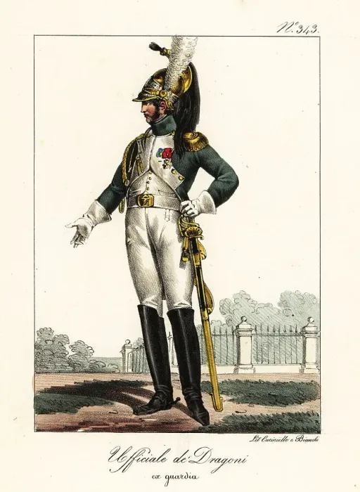 Framed Print : Uniform of an officer of the Dragoons, Napoleonic era Framed Print : Uniform of an officer of the Dragoons, Napoleonic era