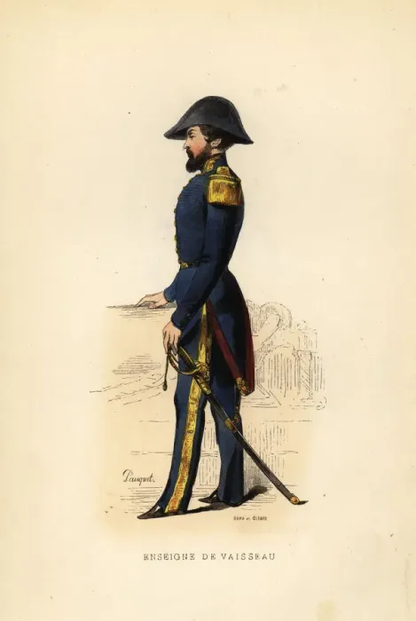 Framed Print : Uniform of a ships ensign, enseigne de vaisseau Framed Print : Uniform of a ships ensign, enseigne de vaisseau