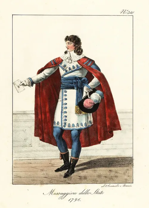 Framed Print : Uniform of a State Messenger under the Directoire, 1796 Framed Print : Uniform of a State Messenger under the Directoire, 1796
