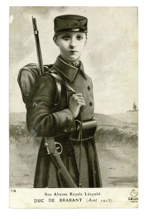Framed Print : Uniformed figure of the young Leopold, Duc de Brabant Framed Print : Uniformed figure of the young Leopold, Duc de Brabant