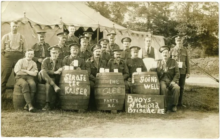 Framed Print : A uniformed group of soldier entertainers - The Glee Party Framed Print : A uniformed group of soldier entertainers - The Glee Party