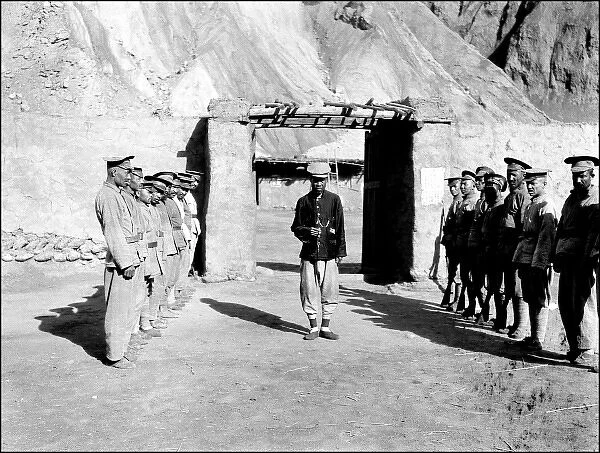 Uniformed men in Kashgar, western China