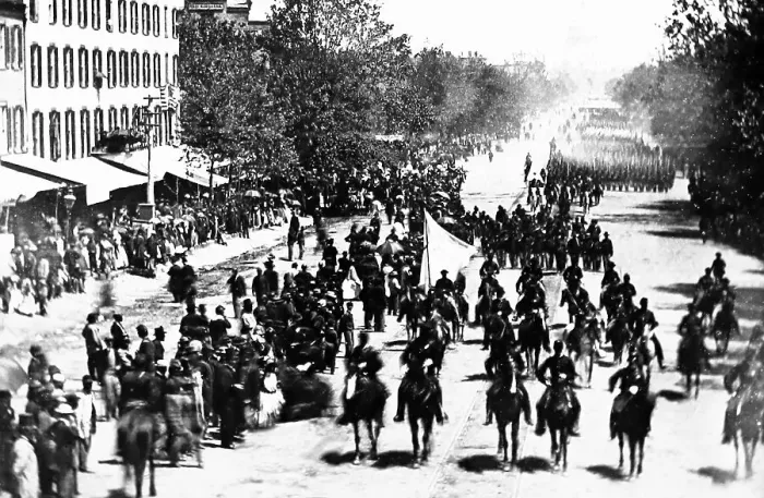 Framed Print : Union Army parade in 1865, Pennsylvania Avenue Framed Print : Union Army parade in 1865, Pennsylvania Avenue