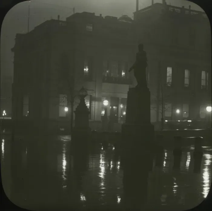 Framed Print : The Union Club - Wet Evening Framed Print : The Union Club - Wet Evening