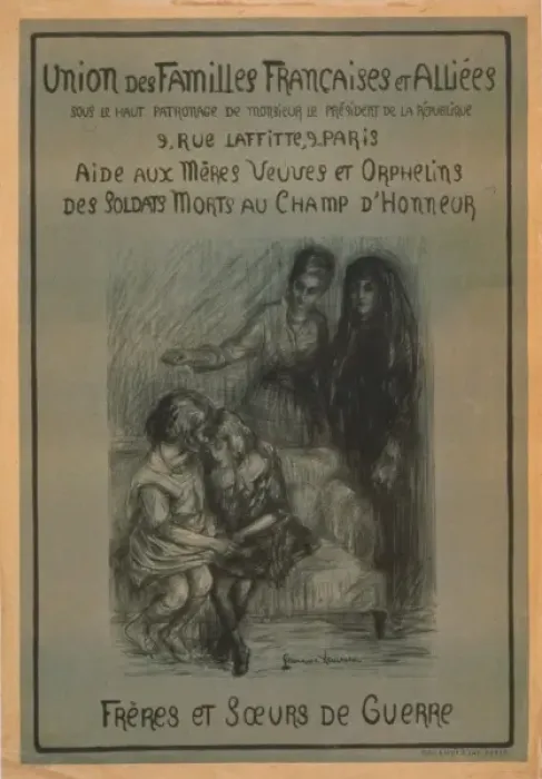 Framed Print : Union des familles Francaises et Alliees. Aide aux meres veu Framed Print : Union des familles Francaises et Alliees. Aide aux meres veu