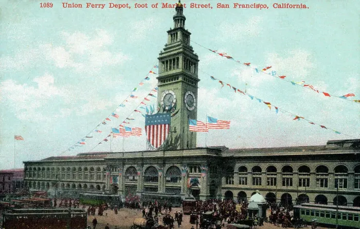 Framed Print : Union Ferry Depot, Market Street, San Francisco, California Framed Print : Union Ferry Depot, Market Street, San Francisco, California